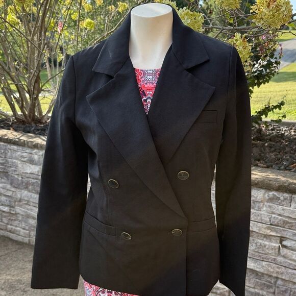 Cabi Elegant Black Double-Breasted Women's Blazer Size 6 - Picture 2 of 10